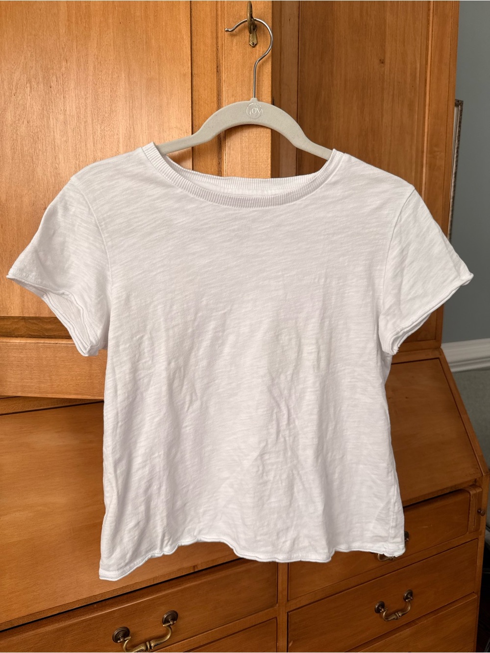 Elliott Lauren 100% Cotton White Short-Sleeve Crewneck Tee